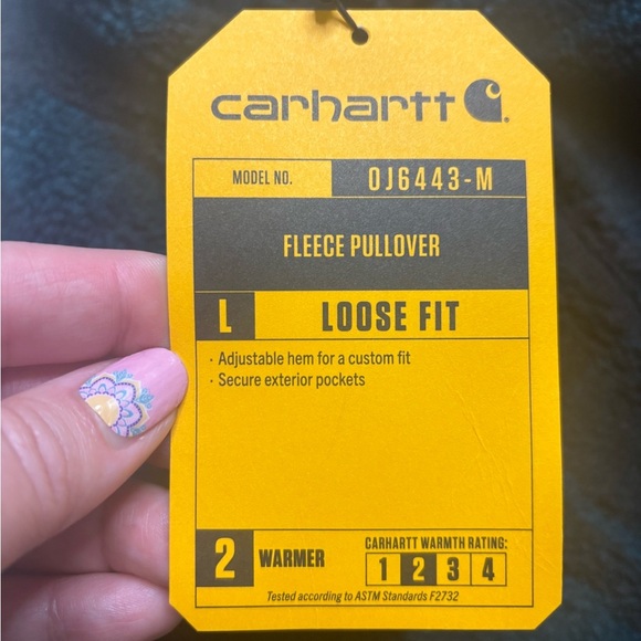 Carhartt Men's Loose Fit Fleece Pullover Hunt Club/Black Plaid Size Small New - Picture 7 of 7